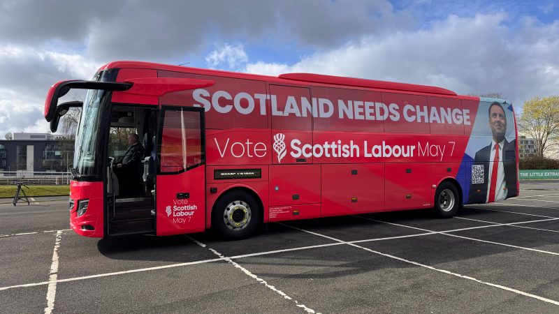 Scottish Labour battle bus 2026