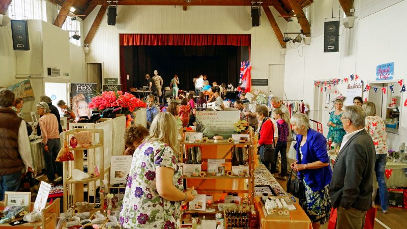 Craft fayre at a village hall