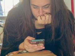 Worried Woman with phone