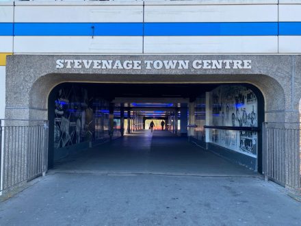 Tunnel through Stevenage Town Centre