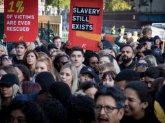 Demonstration against modern slavery