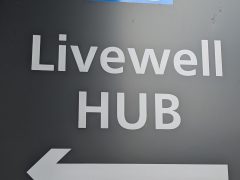 NHS Livewell Hub sign