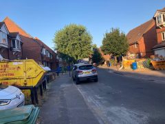 St James Estate Bermondsey, with multiple skips