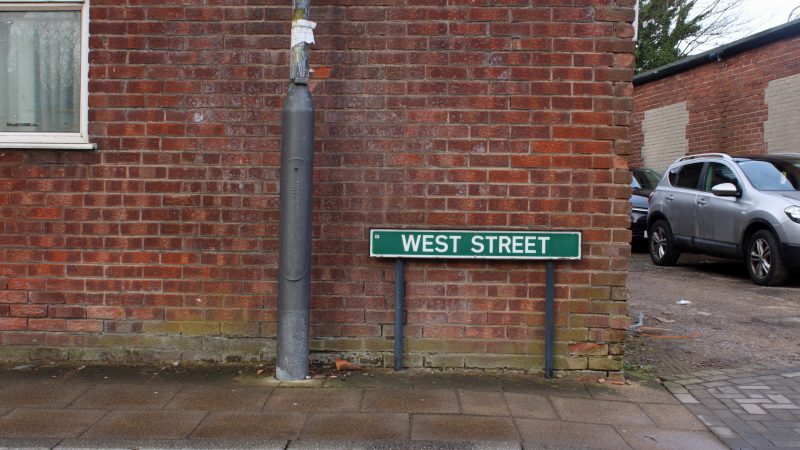 street sign (west Street)