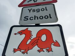 Welsh School sign