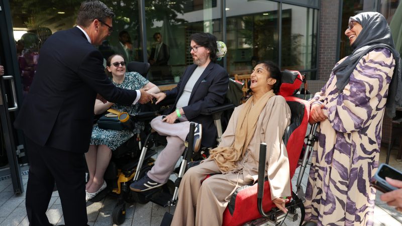 Prime Minister Andy Burnham visits Jewish Care in Golders Green.