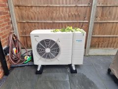 New Heat Pump heating a semi-detached english house