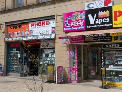 Vape shops on a Sheffield High Street