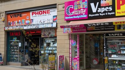 Vape shops on a Sheffield High Street