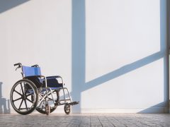 Empty Wheelchair in sunshine